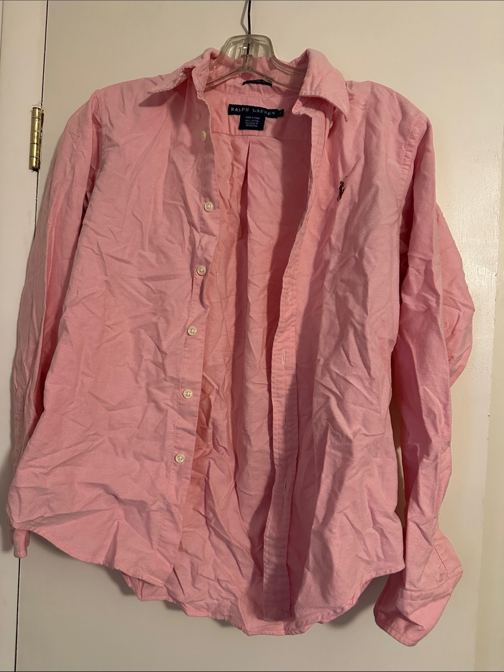 Ralph Lauren Women’s Pink Button-Down Oxford Shirt